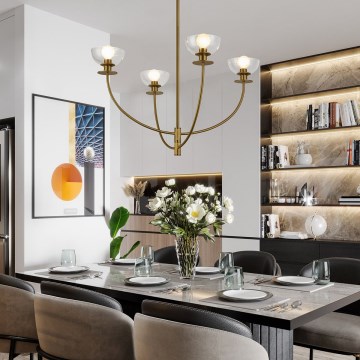 Alora Mood - SYLVIA Rod Pendant Light 4xE14/40W/230V Gold