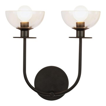 Alora Mood - SYLVIA Wall Sconce 2x E14/40W/230V, Black