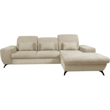 ALTA L-Shaped Right-Facing Upholstered Sofa Bed with Storage, Beige
