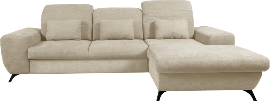 ALTA L-Shaped Right-Facing Upholstered Sofa Bed with Storage, Beige