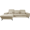 ALTA Left-Facing L-Shaped Upholstered Corner Sofa Bed with Storage, Beige