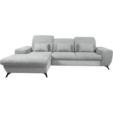 ALTA Left-Facing L-Shaped Upholstered Corner Sofa Bed with Storage, Gray