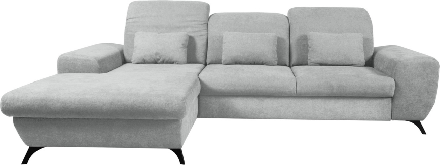 ALTA Left-Facing L-Shaped Upholstered Corner Sofa Bed with Storage, Gray