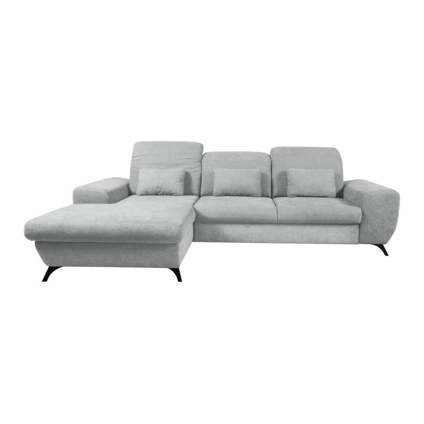 ALTA Left-Facing L-Shaped Upholstered Corner Sofa Bed with Storage, Gray