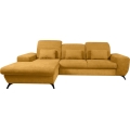 ALTA Left-Facing L-Shaped Upholstered Sofa Bed with Storage, Yellow