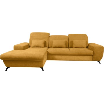 ALTA Left-Facing L-Shaped Upholstered Sofa Bed with Storage, Yellow