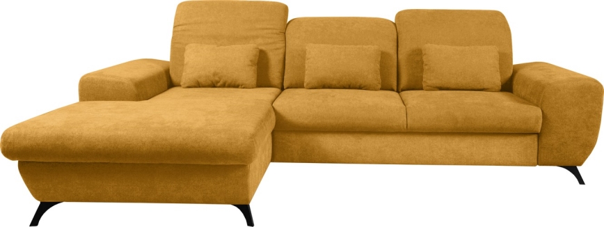 ALTA Left-Facing L-Shaped Upholstered Sofa Bed with Storage, Yellow