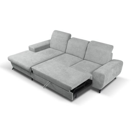ALTA Left-Facing L-Shaped Upholstered Corner Sofa Bed with Storage, Gray