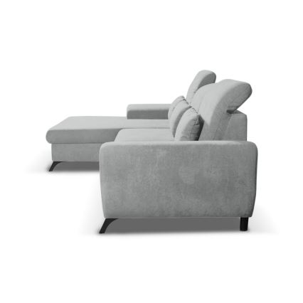 ALTA Left-Facing L-Shaped Upholstered Corner Sofa Bed with Storage, Gray