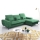 ALTA Right-Hand L-Shaped Upholstered Corner Sofa with Storage and Pull-Out Bed — Green