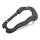 Aluminum multifunction karabiner with safety catch black