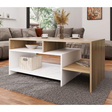 ALVA Coffee Table 53 x 120 cm White / Oak Grande