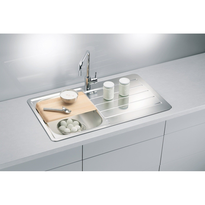 ALVEUS 1065560 - Kitchen sink LINE 86x50 cm matte steel/satin