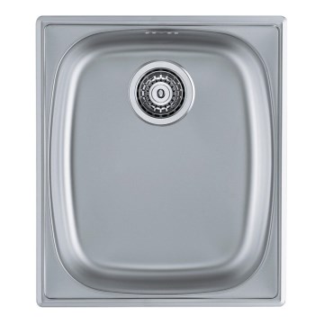 ALVEUS 1082195 - BASIC Kitchen Sink 44 x 38 cm, satin stainless steel finish, large waste outlet