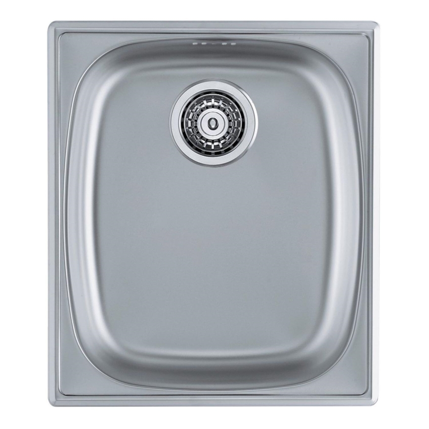 ALVEUS 1082195 - Kitchen sink BASIC 44x38 cm matte steel/satin, large outlet