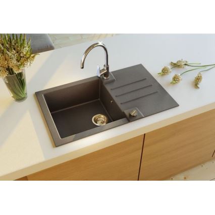 ALVEUS 1090942 - Kitchen sink ROCK 78x48 cm granite/black