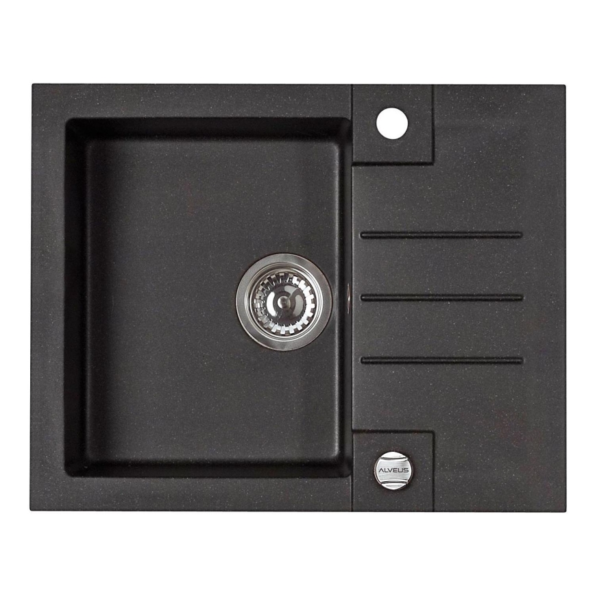 ALVEUS 1090951 - Kitchen sink ROCK 59,5x47,5 cm granite/black