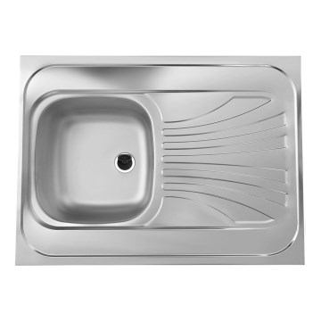 ALVEUS 1095618 - Kitchen sink CLASSIC 80x60 cm matte steel/satin without rim, rotary