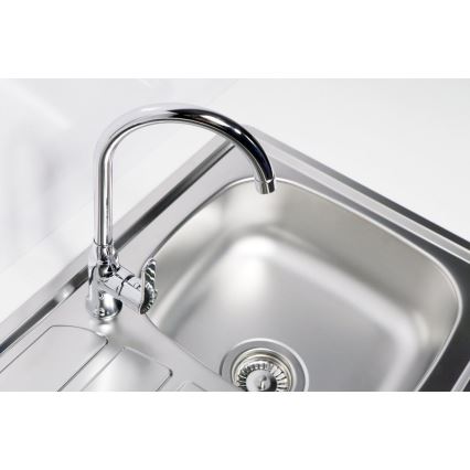 ALVEUS 1098938 - Kitchen sink ZOOM 79x50 cm satin, for top mounting