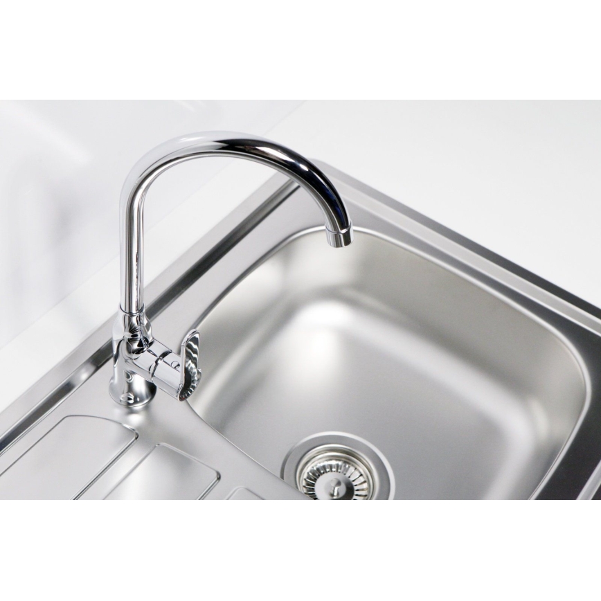 ALVEUS 1098938 - Kitchen sink ZOOM 79x50 cm satin, for top mounting