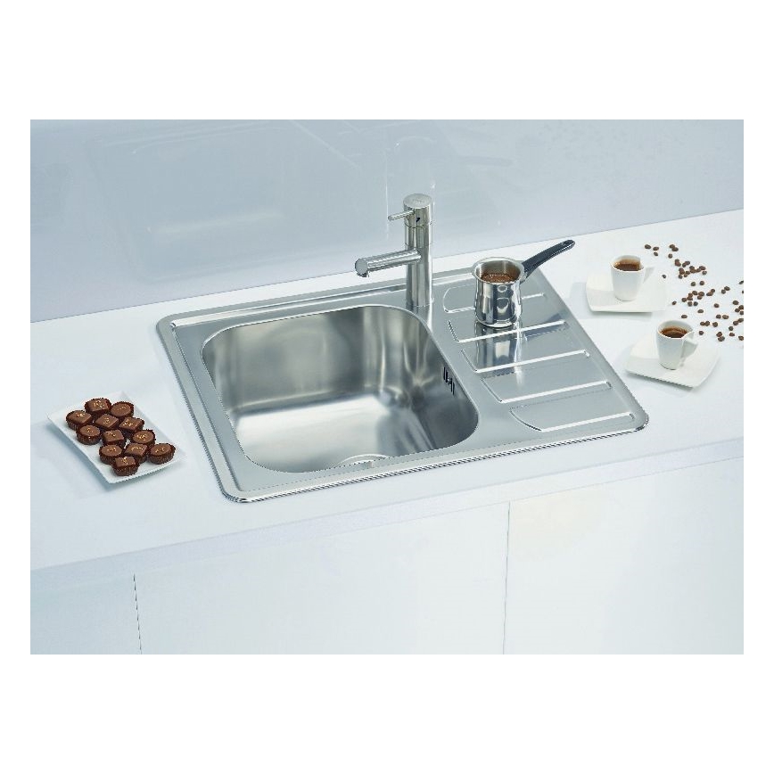 ALVEUS 1100215 - Kitchen sink ZOOM 61,5x50 cm satin, for top mounting