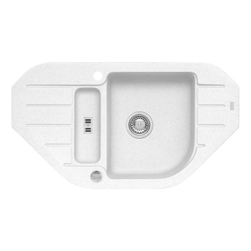 ALVEUS 1100889 - Kitchen sink NIAGARA 90x50 cm granite/white