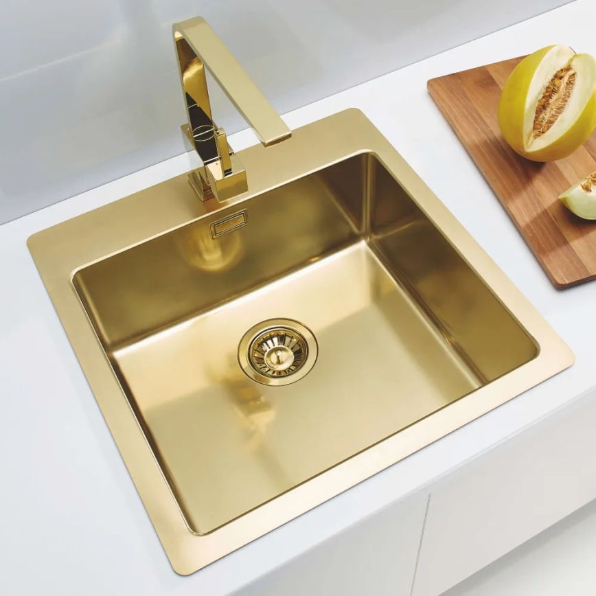 ALVEUS 1106867 - Kitchen sink PURE 52,5x51,5 cm monarch gold