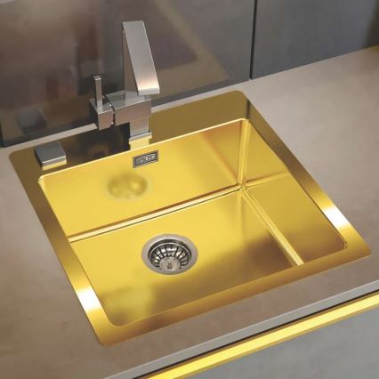 ALVEUS 1107052 - Kitchen sink PURE 52,5x51,5 cm stainless steel/bronze