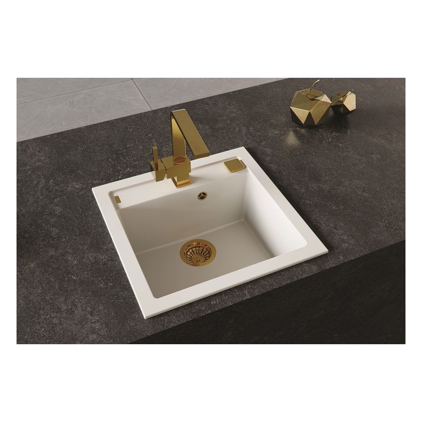 ALVEUS 1128395 - Kitchen sink FORMIC 52x51 cm granite/white