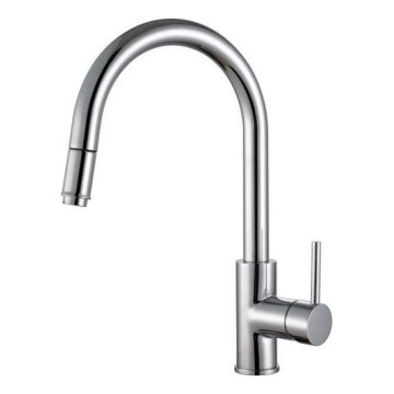 ALVEUS 1129021 - Sink tap with pull-out sprayer DELOS 38 cm shiny chrome