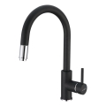 ALVEUS 1129022 - Sink tap with pull-out sprayer DELOS 38 cm granite/black