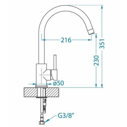 ALVEUS 1129036 - Sink tap ROXA 35,1 cm granite/beige