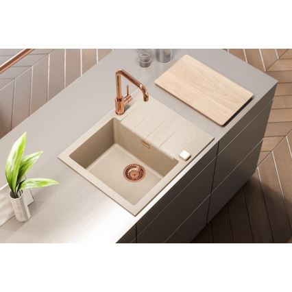 ALVEUS 1132017 - Kitchen sink CADIT 59x50 cm granite/white