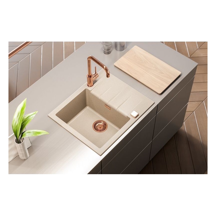 ALVEUS 1132017 - Kitchen sink CADIT 59x50 cm granite/white