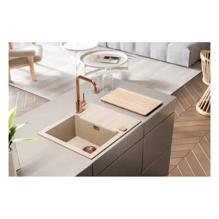 ALVEUS 1132017 - Kitchen sink CADIT 59x50 cm granite/white