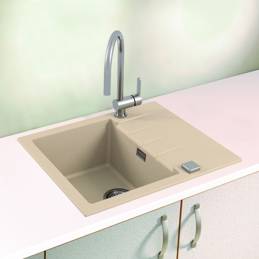 ALVEUS 1132019 - Kitchen sink CADIT 59x50 cm granite/beige