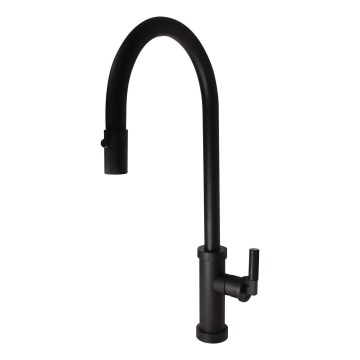 ALVEUS 1132179 - Sink tap with pull-out sprayer NERINA 46,8 cm black