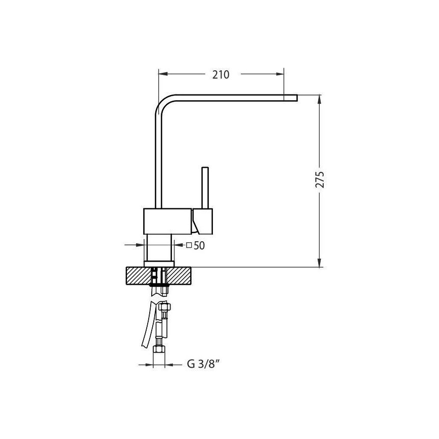 ALVEUS 1134826 - Sink tap LAGUNA 28,6 cm shiny chrome