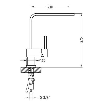 ALVEUS 1134829 - Sink tap LAGUNA 28,6 cm monarch bronze