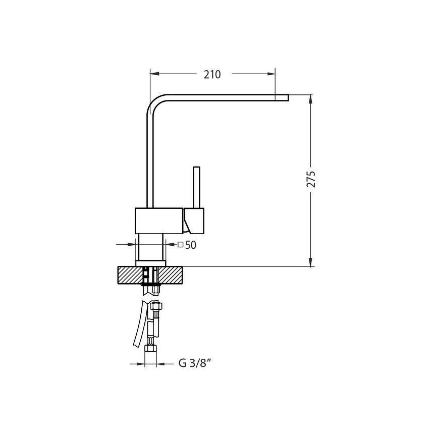 ALVEUS 1134829 - Sink tap LAGUNA 28,6 cm monarch bronze