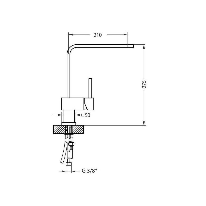 ALVEUS 1134830 - Sink tap LAGUNA 28,6 cm monarch copper