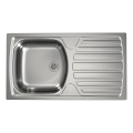 ALVEUS 1136534 - BASIC Kitchen sink 78 x 43.5 cm, stainless steel satin finish, small waste outlet