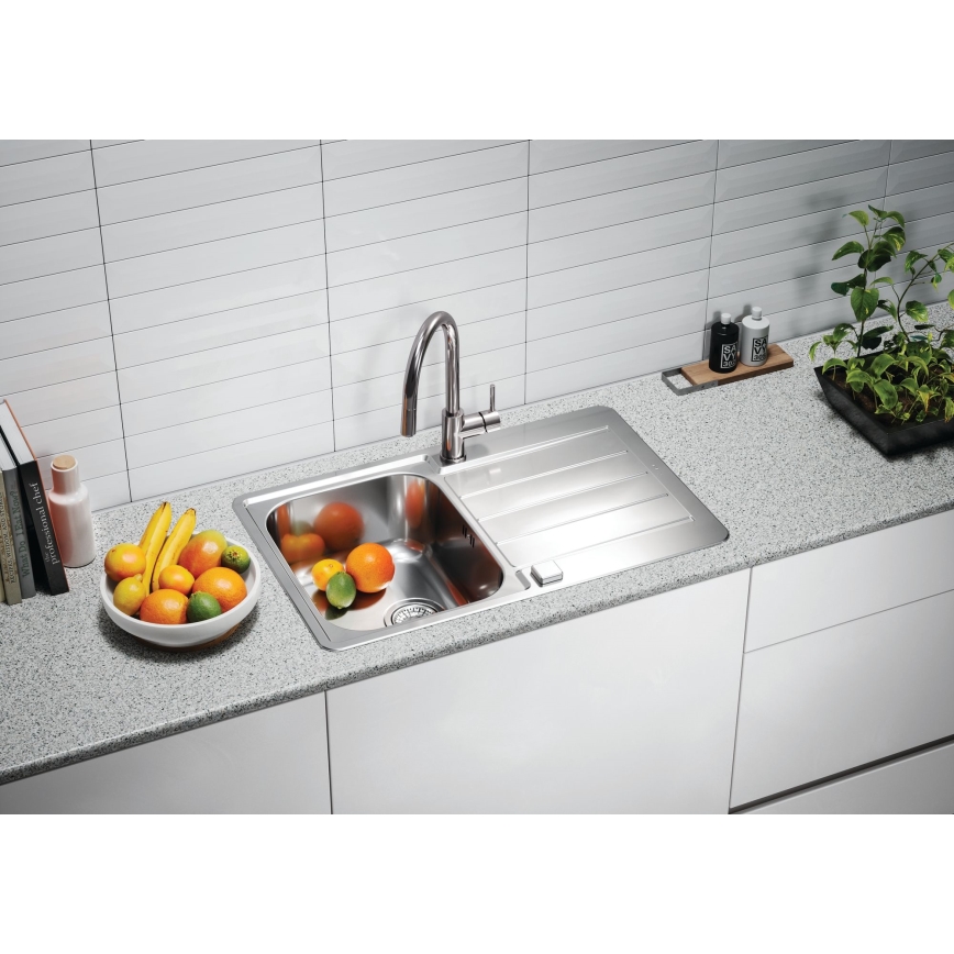 ALVEUS 1136608 - LINE kitchen sink 79 x 50 cm, stainless steel with satin finish, without pop-up waste