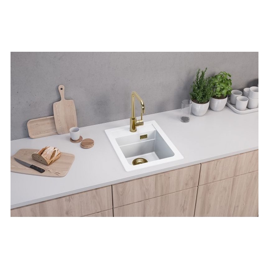 ALVEUS 1139079 - Kitchen sink ATROX 50x40 cm granite/white