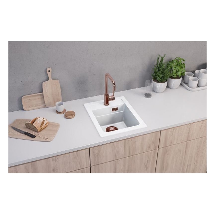ALVEUS 1139079 - Kitchen sink ATROX 50x40 cm granite/white