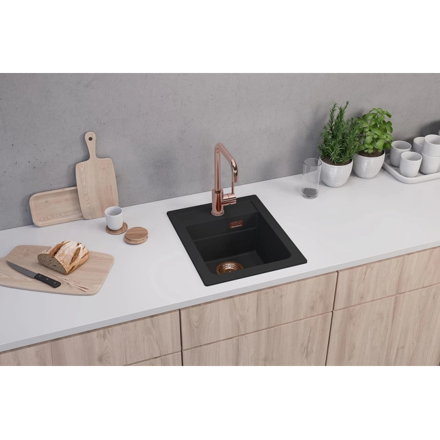ALVEUS 1139771 - Kitchen sink ATROX 50x40 cm granite/black