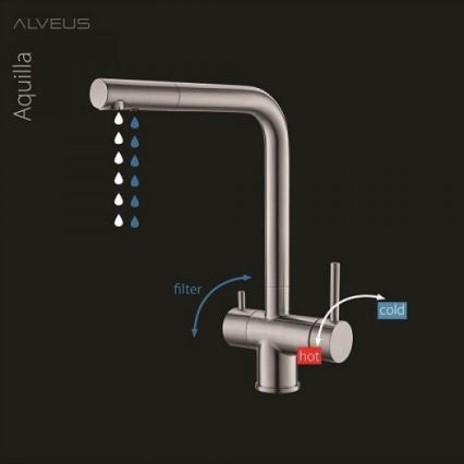 ALVEUS 1139807 - Sink tap AGUILA 33,3 cm granite/beige