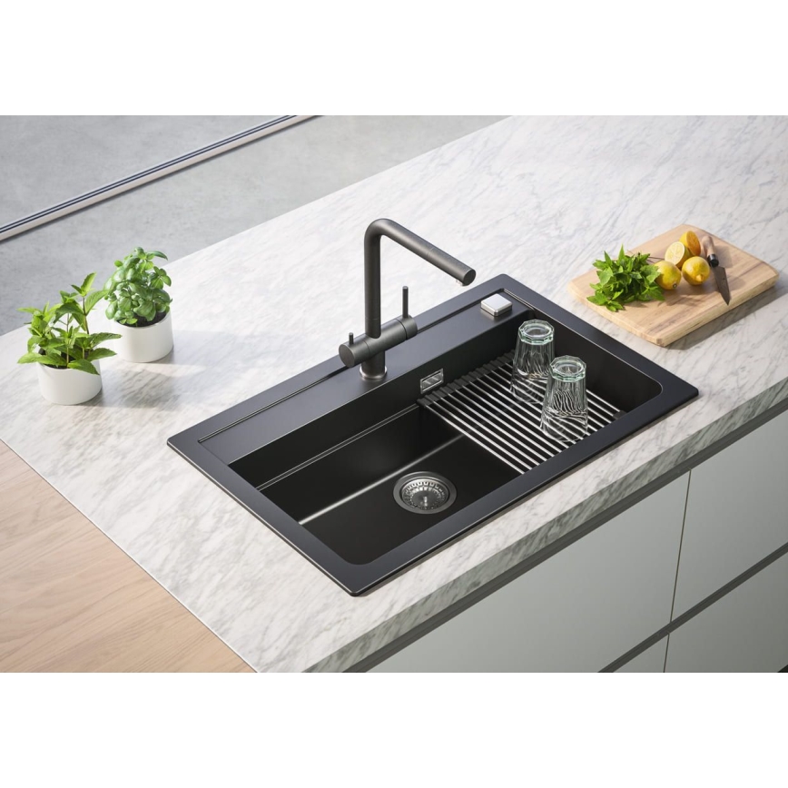 ALVEUS 1139808 - Sink tap AGUILA 33,3 cm granite/black