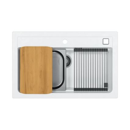 ALVEUS 1140443 - Kitchen sink ATROX 79x50 cm granite/white