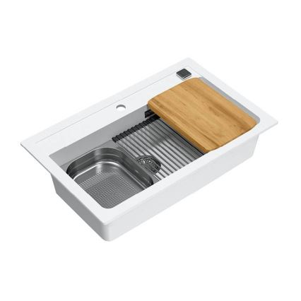 ALVEUS 1140443 - Kitchen sink ATROX 79x50 cm granite/white